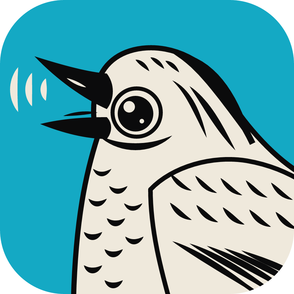 The SoundCraft app icon: a singing nightingale on a teal field